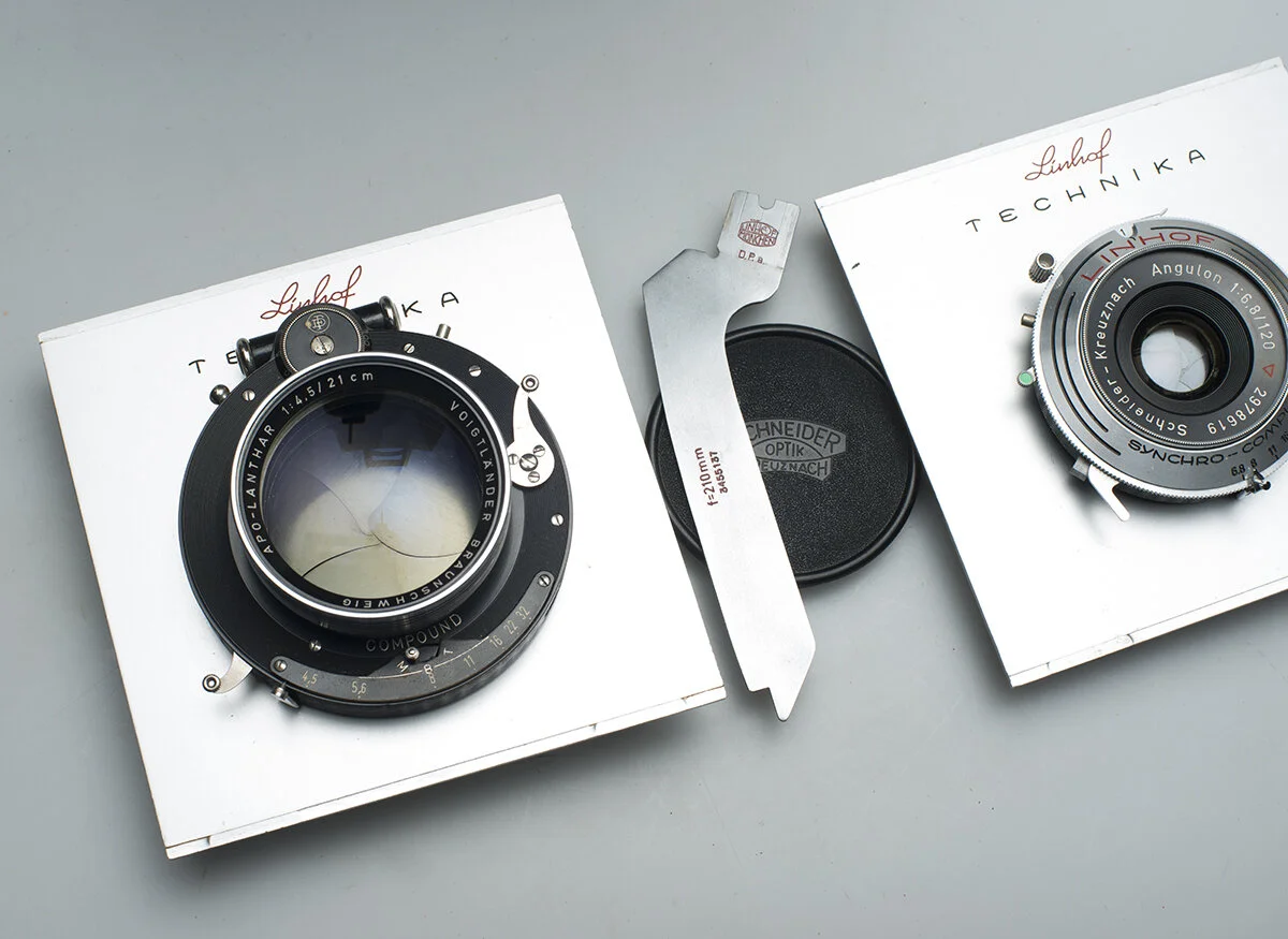 1954 Linhof Technika 5x7 Voigtlander APO Lanthar 21cm Schneider